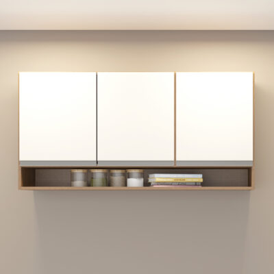 Aéreo De Cocina 3 Puertas Y 2 Estantes