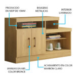 Rack Para Tv 50 Pulgadas Modular Con Puertas - Imagen 3