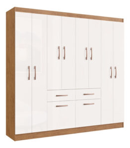 Ropero Armario Placard 8 Puertas 4 Cajones