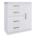 Mueble Comoda Cajonera Zapatera 4 Cajones 1 Puerta Expansion - Imagen 2