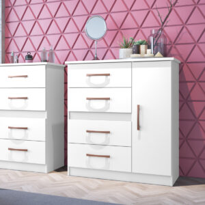 Mueble Comoda Cajonera Zapatera 4 Cajones 1 Puerta Expansion