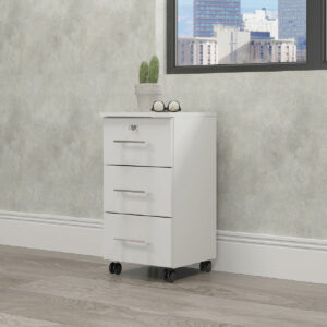 Cajonera Ruedas Escritorio Oficina Pc 3 Cajones Con Llaves