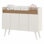 Aparador Rack Multiuso Modular Retro 4 Puertas - Imagen 3