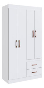 Ropero Armario Placard 4 Puertas 2 Cajones 5 Estantes - 30204