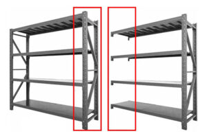 Doble Acople de Estantería Metálica S/tornillos 4 Niveles 4x2x0.6m 1.600 Kg