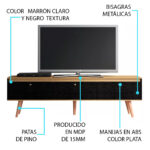 Rack Para Tv Hasta 65 Pulgadas con 3 Cajones - Imagen 3