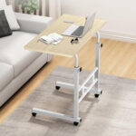 Mesa Escritorio Portátil Auxiliar Altura Ajustable con Ruedas - Imagen 1