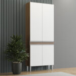 Mueble Auxiliar De Cocina Microondas Horno Alacena 4 Puertas - Imagen 1