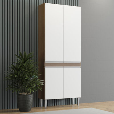 Mueble Auxiliar De Cocina Microondas Horno Alacena 4 Puertas