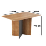 Mesa Comedor Madera Mdp Rectangular Cocina Living - Imagen 4