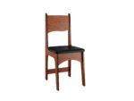 Silla Comedor Madera Rustico Tapizado Cuero Living Hogar - Imagen 2