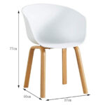 Silla Comedor Butaca Cassia Con Patas De Metal Moderna - Imagen 3