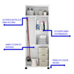 Mueble Armario Multiuso Limpieza Escobero Cocina Lavadero - Image 5