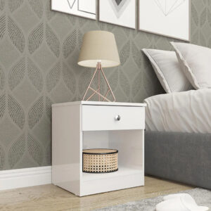 Mesa De Luz Con Cajón Cabecera Habitación