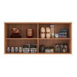 Aéreo De Cocina 2 Puertas De Vidrio De 120 Cm Con Estantes - Image 3