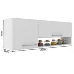Aéreo De Cocina 2 Puertas Con Divisor Y Estantes - Image 4