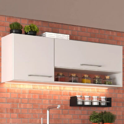 Aéreo De Cocina 2 Puertas Con Divisor Y Estantes