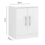 Mueble Escritorio Auxiliar Guardado Mostrador 2 Puertas - Image 3