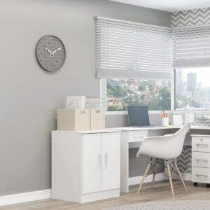 Mueble Escritorio Auxiliar Guardado Mostrador 2 Puertas