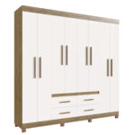 Ropero Armario 8 Puertas 4 Cajones 100% Mdf - Imagen 4