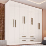 Ropero Armario 8 Puertas 4 Cajones 100% Mdf - Imagen 1