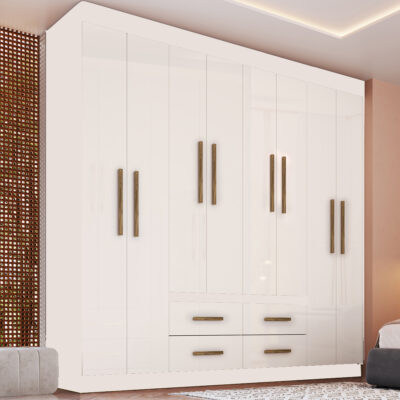 Ropero Armario 8 Puertas 4 Cajones 100% Mdf
