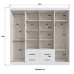 Ropero Armario 8 Puertas 4 Cajones 100% Mdf - Imagen 3