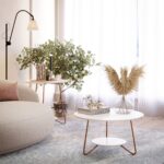 Mesa De Centro + Mesa Lateral Conjunto Living Metal Y Madera - Imagen 3