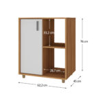 Mueble Horno Microondas Frutero Cocina Con Estante Y Puerta - Imagen 2