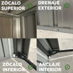 Caseta Almacenamiento Galpón Prefabricado De Acero Reforzado 28m³ - Imagen 4