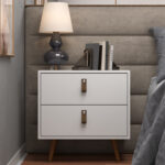 Mesa De Luz Mesita Veladora De Noche 2 Cajones - Imagen 1