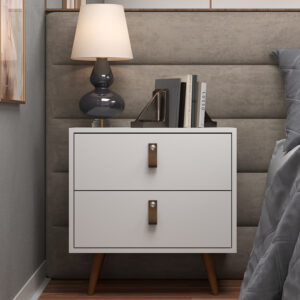 Mesa De Luz Mesita Veladora De Noche 2 Cajones