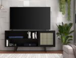 Rack Tv De 55 Living Comedor Modular Puerta Y Estantes - Imagen 2