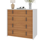 Comoda De 4 Cajones Cajonera Zapatera Mueble Guardaropa - Imagen 3