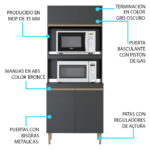 Armario Mueble De Cocina Kit Multiuso Aparador - Imagen 3