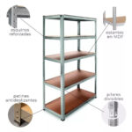Estantería Rack Metálico Multiuso Resiste 175 Kilos X Nivel - Image 4