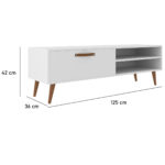 Rack De Tv 50 Pulgadas Con Estantes Y Puerta Basculante - Imagen 5