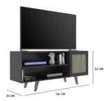 Rack Tv De 55 Living Comedor Modular Puerta Y Estantes - Imagen 3