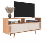 Rack Tv 60 Estantes Con Puertas Corredizas Living Comedor - Imagen 2