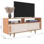 Rack Tv 60 Estantes Con Puertas Corredizas Living Comedor - Imagen 4