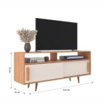 Rack Tv 60 Estantes Con Puertas Corredizas Living Comedor - Image 4