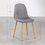 Silla Comedor Eames Forrada Con Tela Lavable Y patas De Metal - Image 6