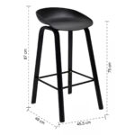 Taburete Banqueta Lyon Silla Alta Butaca Barra Cocina Bar - Imagen 6