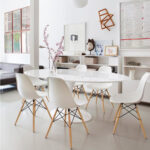 Kit De Mesa De Comedor Rectangular Eames, 120 X 80 Cm, 4 Sillas, Cubierta Dsw, Color Blanco, Mesa Con Sillas Blancas - Image 7