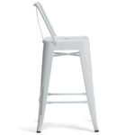 Taburete Butaca Tolix De Metal Con Respaldo Fuerte Expansion Acabado De La Estructura Negro Color Negro - Imagen 4