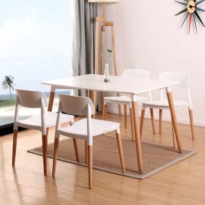 Juego De Comedor Mesa Eames 120cm + 4 Sillas Milan A30
