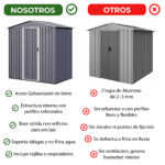 Caseta Almacenamiento Galpón Prefabricado De Acero Reforzado 28m³ - Imagen 3