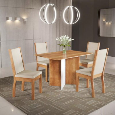 Silla Comedor Madera Rustico Doble Tapizado Tela Hogar X2