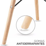 Silla De Comedor Tapizada Lino Plástico Diseño - Imagen 6