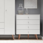 Comoda Cajonera Zapatera Nordica Retro 4 Cajones - Imagen 4